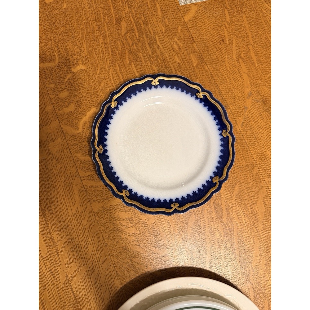 Vintage Grindley The Marquis Flow Blue 8 7/8" Salad Plate